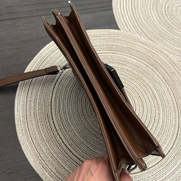 Fashion Rhombus brown‎ quilted crossbody shoulder bag - Picture 15 of 16